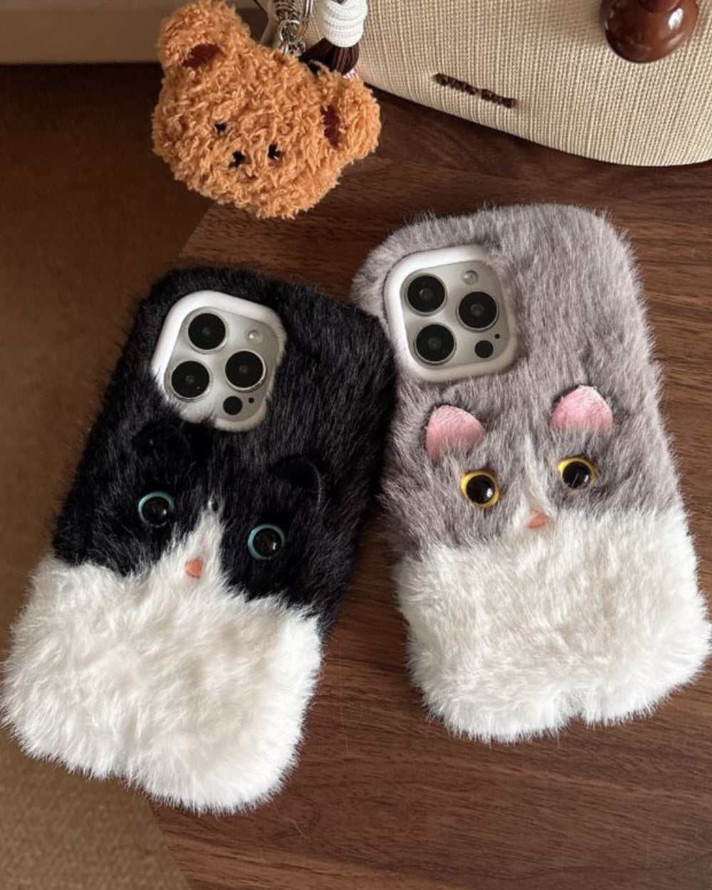 LAFLUFLU – Cover iPhone gatto peluche